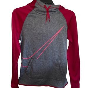 Nike pink and gray dri fit hoodie